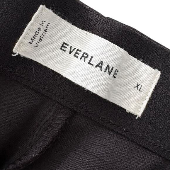 Everlane Black Pull On Pants Women XL Stretch Organic Cotton Stretch Casual - Picture 3 of 7